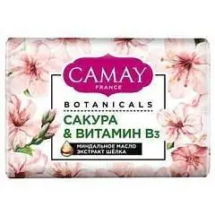 Мыло туалетное CAMAY Botanicals Сакура & Витамин B3 85гр, фото №1