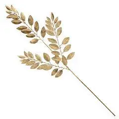 Иделие декоративное "Ветка", H78 см листики золото, фото №1