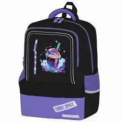 Рюкзак BRAUBERG STAR 1 отд 5 карм Spaceshake черный 40x29x13см, фото №1