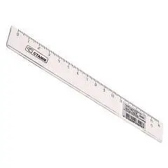 Линейка пластиковая СТАММ 16см, прозрачная, бесцветная, фото №1