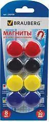 Набор магнитов для досок "Brauberg" 3см, 8шт., фото №1