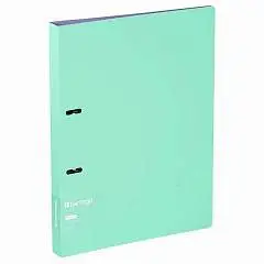Папка на 2 кольцах Berlingo "Haze" А4, 24мм, мятная, софт-тач, фото №1