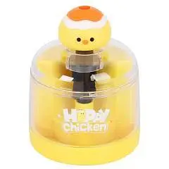 Точилка Цыплёнок Ka Ba Xiong электр 77*77*100мм контейнер желтая, фото №1