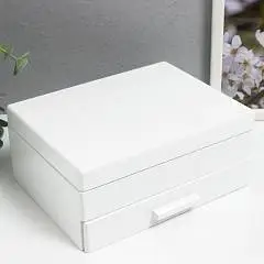 Шкатулка дерево для украшений "Белоснежная" 9х16х21 см, фото №1