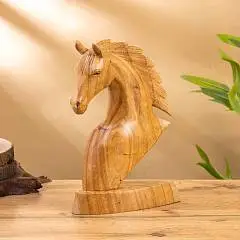 Символ года Конь Буцефал дерево суар ручн. раб., фото №1