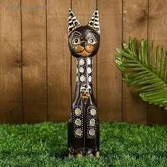 Декор интерьера Кошка  дерево 40см, фото №1