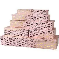 Коробка подарочная "Бантики" 25 х 18 х 10,5 см 10-4, фото №1