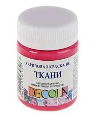 Краска по ткани Розовая светлая акрил Декола 50мл, фото №1