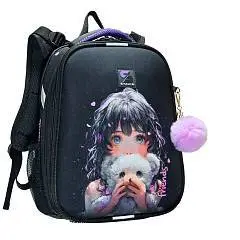 Ранец каркасный "Девочка с медвежонком" мультиколор, фото №1