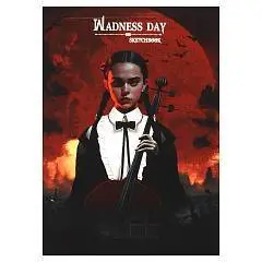 Скетчбук А5 40л WEDNESDAY MADNESS КБС 150гр склейка, фото №1