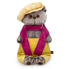 Игрушка мягкая Басик в кепке и шарфе, фото №1