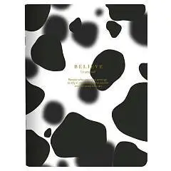Тетрадь 48л КЛЕТКА "Believe", пятна на айвори, фото №1