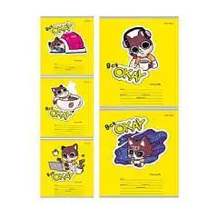 Тетрадь 18л КЛЕТКА "ВСЁ ОКЕЙ" цвет.мелов.обл., фото №1