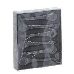 Набор украшений стекло "Сосулька", L2,5 W2,5 H9,5 см, фото №1