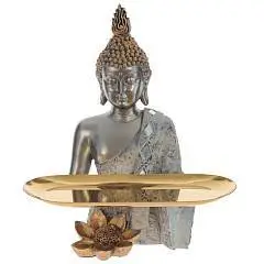 Фигурка декоративная "Будда", L23 W17 H28 см, фото №1