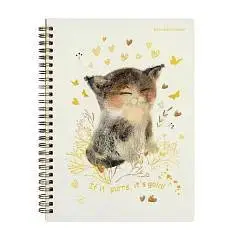 Тетрадь В5 60л КЛЕТКА "Люби меня.Милый Котенок" спираль, фото №1