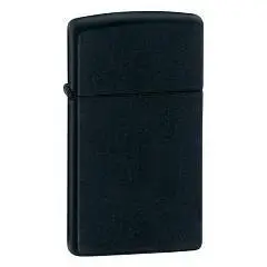 Зажигалка ZIPPO Slim Black черная матовая, фото №1