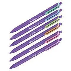 Ручка шариковая автомат. Berlingo "Envy" синяя, 0,7мм, корпус асс, фото №1