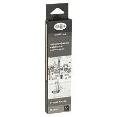 Карандаш чернографитный Гамма "Старый мастер" 6B, фото №1