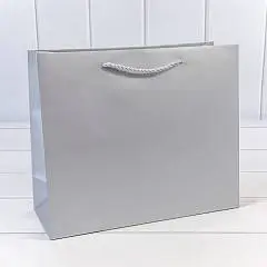 Сумка подарочная "Фактура-890" Серебряный 26*32*12см, фото №1