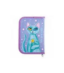 Пенал Hatber "Cat's" 190х130мм 1 отд, 3D фольга, фото №1
