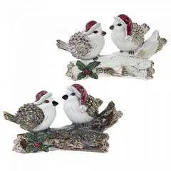 Фигурка декоративная "Птички", 2в., L20 W9,5 H11,5 см, 2в., фото №1