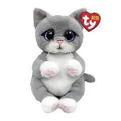 Игрушка мягкая TY Beanie Bellies серый котёнок MORGAN 25см, фото №1