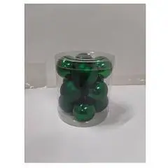 Набор шаров пластик  D 4см 12шт зеленый, фото №1