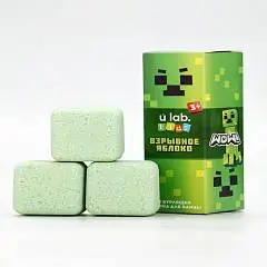 Бомбочки д/ванны Кубики 3шт*70г взрывное яблоко, фото №1