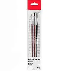 Набор кистей 3шт EК пони и щетина, фото №1