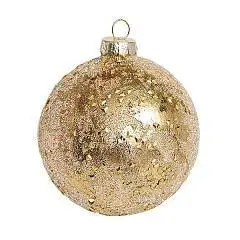 Шар "Античный" шампань (стекло) 8 см, фото №1