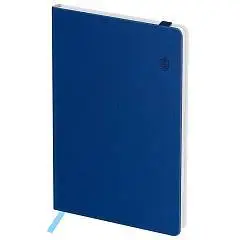 Записная книжка А6 80л кл "Classic. Blue", с резинкой, кожзам, фото №1