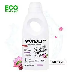 Экогель д/стирки WONDER LAB бел.белья "Лотос и вишня" 1,4 л, фото №1