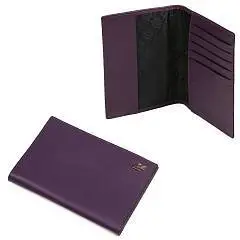 Обложка д/док, жен. Fabretti нат.кожа, сливовый, фото №1