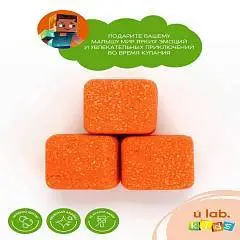 Бомбочки д/ванны Кубики 3шт*70 г шипучий апельсин, фото №1