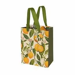 Сумка подарочная "FLORA.PARADISE.LEMONS" 18 x 23 x 10 см, фото №1