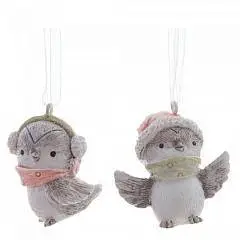 Украшение елочное "Птичка", L4,5 W3 H4 см, полирез, фото №1