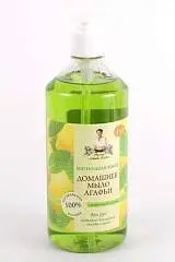 Жидкое мыло Рецепты Б.Агафьи Мята лимон 1л, фото №1