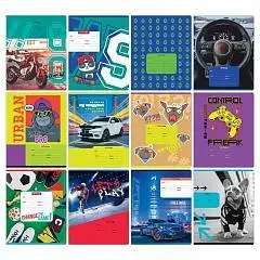 Тетрадь 18л КЛЕТКА "Mix-12. Мальчики", фото №1