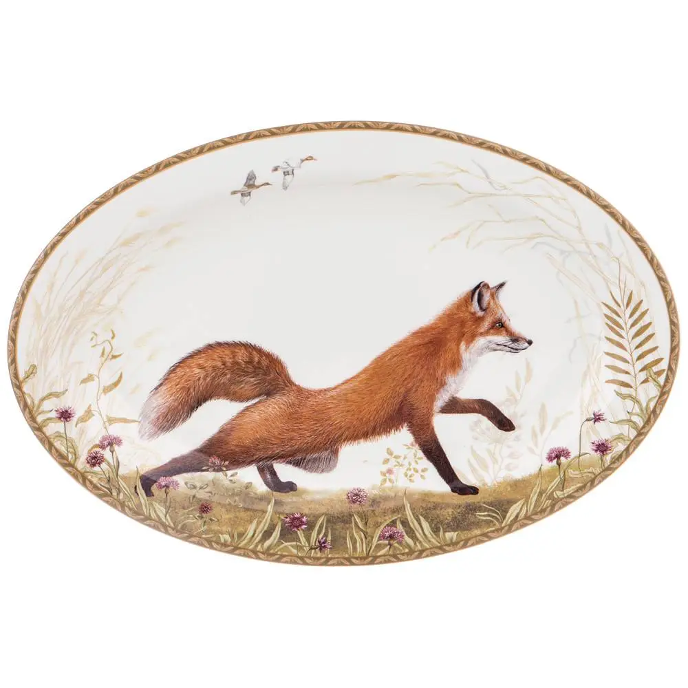 Блюдо овальное "Охота" 26,5 см, фото №1