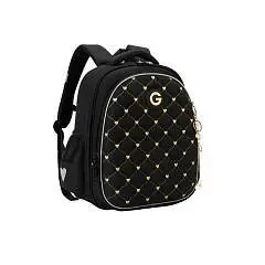 Рюкзак школьный Grizzly с обвесом 2отд черн, фото №1