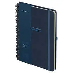 Записная книжка А5 96л кл "Just start. Blue" тв.обл, спираль, с, фото №1