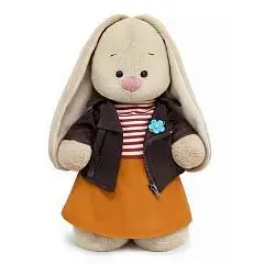 Игрушка мягкая Зайка Ми в косухе из эко-замши, фото №1