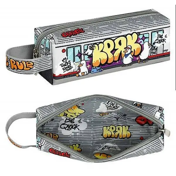 Пенал школьный "Утки в метро" молния20х7х5.5см, фото №1