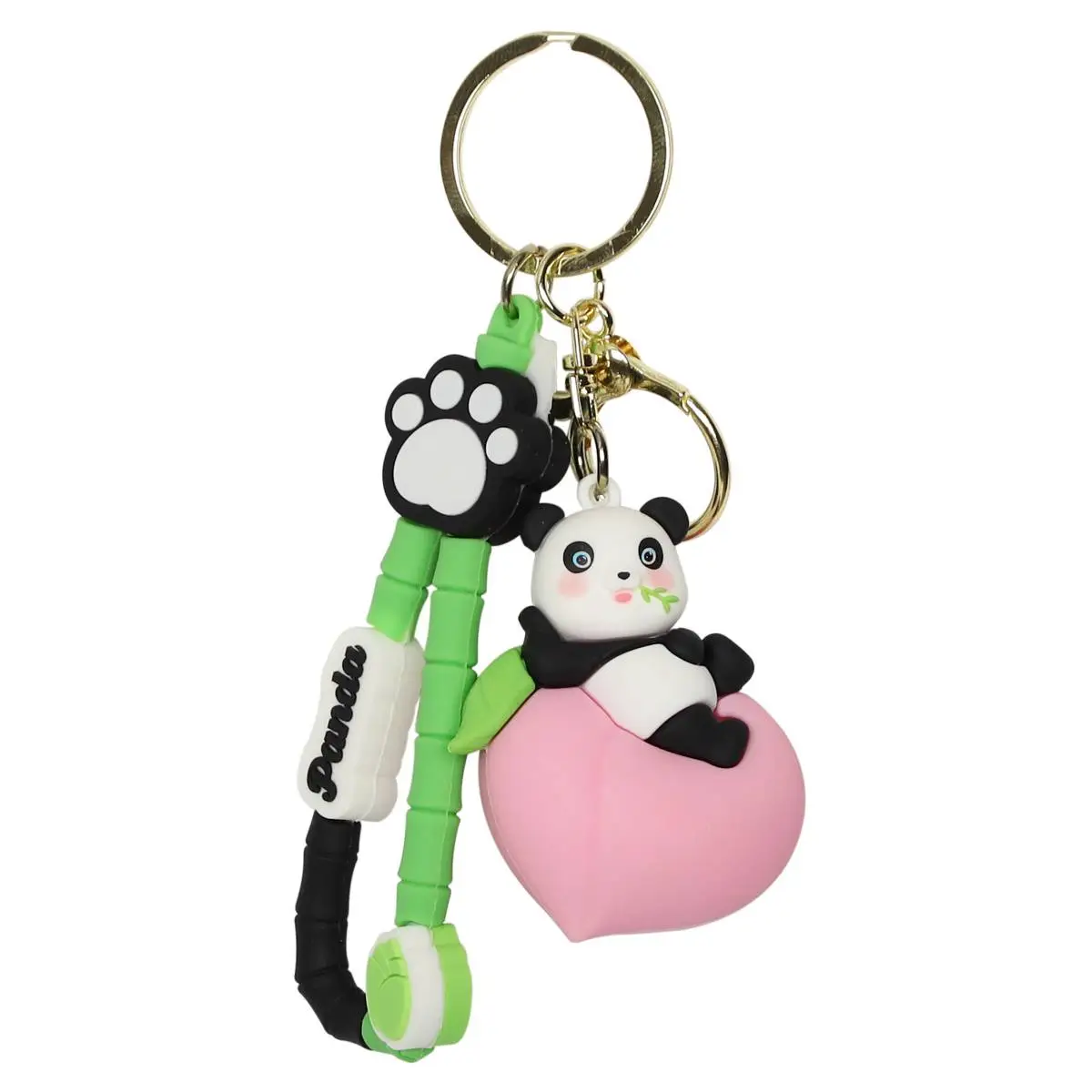 Брелок детский Панда на персике пластик 6см КОКОС, фото №1