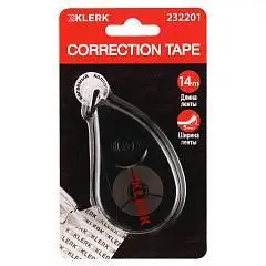 Корректирующая лента, 5 мм, 14 м черн корпус, фото №1