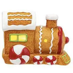 Фигурка декор. с подсв. "Паровоз пряничный", L12,5 W7 H9 см, LR4, фото №1