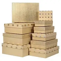 Коробка подарочная "Золотой блеск" 23,5*33*9см 10-8, фото №1