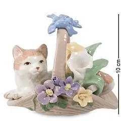 Фигурка Котенок в корзинке, фото №1