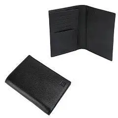 Обложка д/док. муж. Fabretti нат.кожа,  черный, фото №1